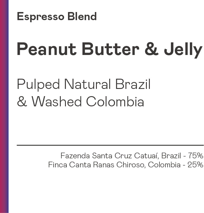 Peanut Butter & Jelly | ESPRESSO BLEND